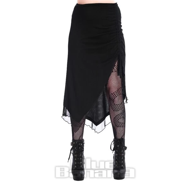 Banned Ruched Mini Skirt (Black) 3 Banned Ruched Mini Skirt (Black)