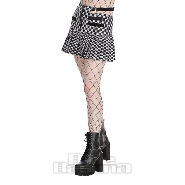 Banned Delgado Skirt (White/Black) 5 Banned Delgado Skirt (White/Black) - Image 3