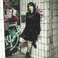 Hell Bunny Misty Moon Dress (Black) 13 Hell Bunny Misty Moon Dress (Black) -Unique Clothing&Accessories 8516ee3cb4682497d63ba37fad43 hell bunny misty moon dress 3