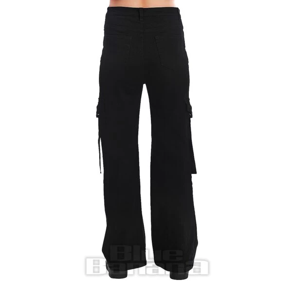 Banned Draven Wide Leg Trousers (Black) 4 Banned Draven Wide Leg Trousers (Black) - Image 3