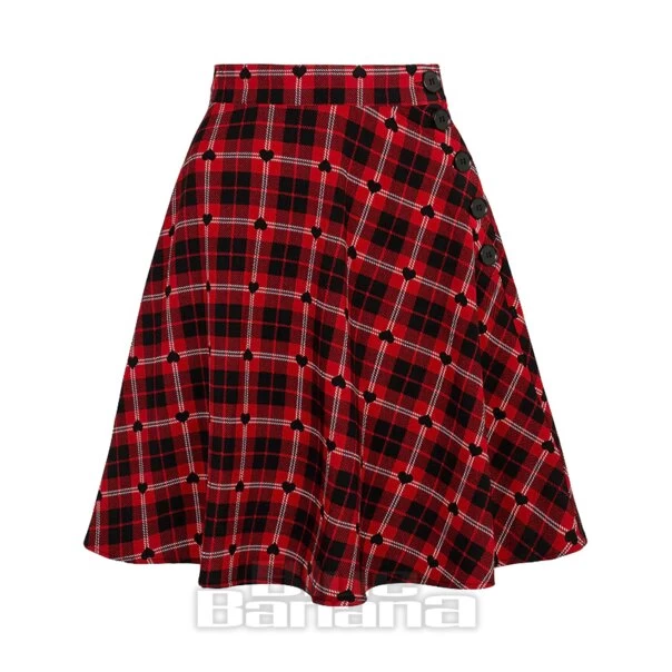 Hell Bunny Date Night Skirt (Red/Black) 10 Hell Bunny Date Night Skirt (Red/Black) - Image 8