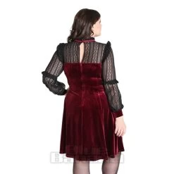 Hell Bunny Bonnie Dress (Burgundy) -Unique Clothing&Accessories 8b0871b09da87c28a0e6bda5032a