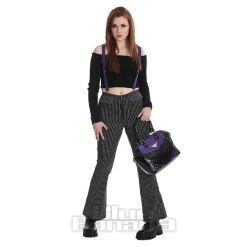 Banned Pinstripe Trousers (Black) -Unique Clothing&Accessories 8c2bdf0cdc469b7e092f3b39ac3b