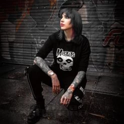 Official Misfits Logo Crew Neck Sweatshirt (Black) 7 Official Misfits Logo Crew Neck Sweatshirt (Black) -Unique Clothing&Accessories 8e1034d574d1166ae25805564b57 crew misfits black