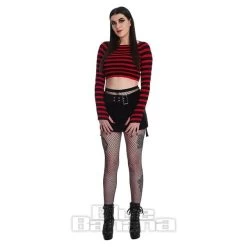 Banned Frances Stripe Jumper (Red/Black) 11 Banned Frances Stripe Jumper (Red/Black) -Unique Clothing&Accessories 92dce409c0b98e8d85a8e275a618