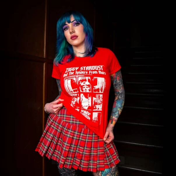 Official Ziggy Stardust Spiders T-Shirt (Red) 5 Official Ziggy Stardust Spiders T-Shirt (Red) - Image 3