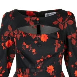 Bleeding Heart Red Flower Dress (Black) 15 Bleeding Heart Red Flower Dress (Black) -Unique Clothing&Accessories 96a3e9ed38c43876790e5464be68 150785 b