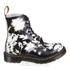 Dr. Martens Dr Martens 1460 Phantom Flower Boots (Black/White) -Unique Clothing&Accessories 991bd3e5dc7e9923f0accbd31f22