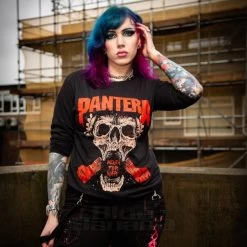Official Pantera Mouth For War Long Sleeve T-Shirt (Black) -Unique Clothing&Accessories 9c89b937abdf8304f5f18dc7b3e6 pantera long sleeve t shirt crew