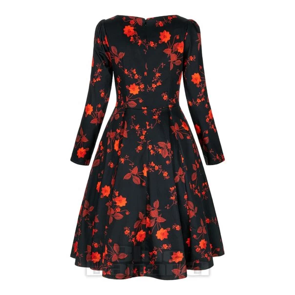 Bleeding Heart Red Flower Dress (Black) 7 Bleeding Heart Red Flower Dress (Black) - Image 5