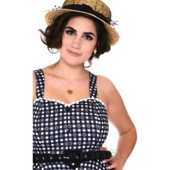 Voodoo Vixen Heart Gingham Flare Dress (Black) -Unique Clothing&Accessories 9f5b46e711f9c9b9d5c4eaf3ee10