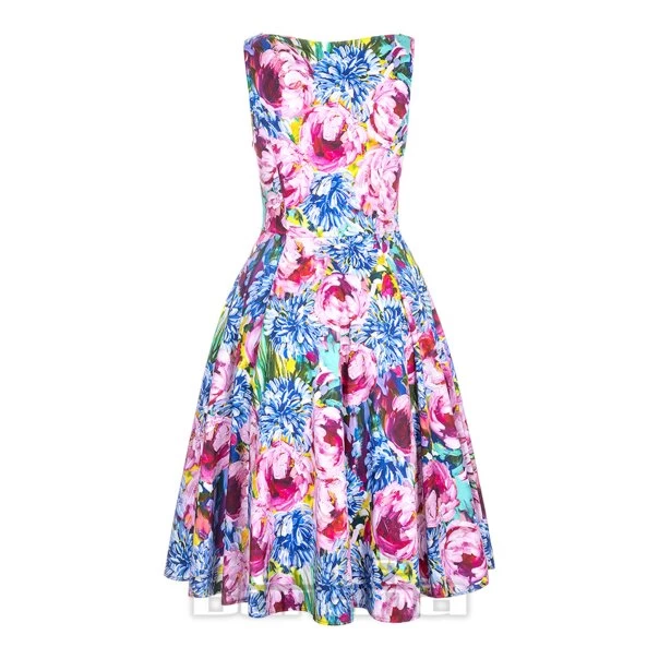 Bleeding Heart Peony Sleeveless Dress (Multicoloured) 4 Bleeding Heart Peony Sleeveless Dress (Multicoloured) - Image 2