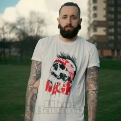 Official Machine Gun Kelly Invincible Skull T Shirt (White) -Unique Clothing&Accessories BB KIERAN MGK 3