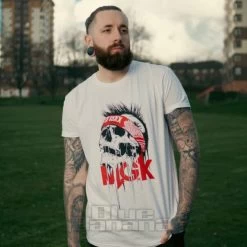 Official Machine Gun Kelly Invincible Skull T Shirt (White) -Unique Clothing&Accessories BB KIERAN MGK 7