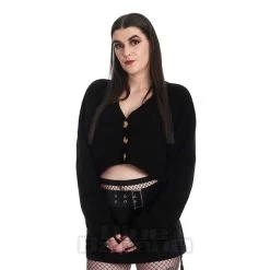 Banned Naenia Cropped Cardigan (Black)