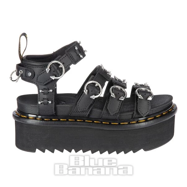 Dr. Martens Dr Martens Blaire Quad Hardware Pierced Sandals (Black) 4 Dr. Martens Dr Martens Blaire Quad Hardware Pierced Sandals (Black) - Image 2