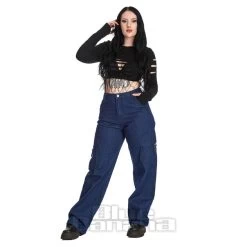 Banned Wide Leg Denim Trousers (Blue) -Unique Clothing&Accessories a6ebf01fc0f172952fb64b5a6a09