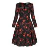 Bleeding Heart Red Flower Dress (Black) -Unique Clothing&Accessories a7d18c843e85d8f4ee4cd4b33327 150785