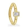 Blue Banana Cubic Zirconia Rectangular Stones 9 Ct Gold 1.0 X 8mm Hinged Segment Ring (Gold) -Unique Clothing&Accessories a853f06947bc550b2861fc8db39d