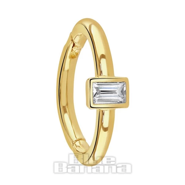 Blue Banana Cubic Zirconia Rectangular Stones 9 Ct Gold 1.0 X 8mm Hinged Segment Ring (Gold) 3 Blue Banana Cubic Zirconia Rectangular Stones 9 Ct Gold 1.0 X 8mm Hinged Segment Ring (Gold)