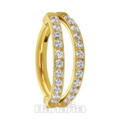 Blue Banana Plasma Gold 1.2 X 8mm Eternity Hinged Segment Ring (Gold)
