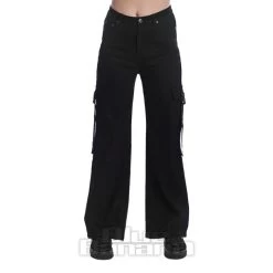 Banned Draven Wide Leg Trousers (Black)