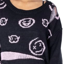 Heartless Split Jumper (Black/Pink) -Unique Clothing&Accessories b86074d5d532112fee837399a1f0