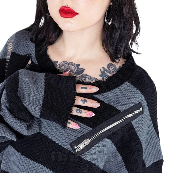 Heartless Your Worst Nightmare Jumper (Black/Grey) 5 Heartless Your Worst Nightmare Jumper (Black/Grey) - Image 3