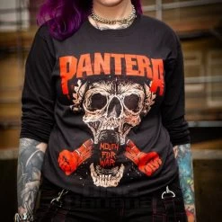 Official Pantera Mouth For War Long Sleeve T-Shirt (Black) -Unique Clothing&Accessories bb266ccb0e5cd5ffd942efcc2612 pantera long sleeve t shirt crew 2