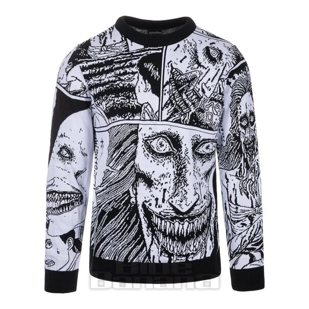 Junji Ito Smile Jumper (Black/White) 3 Junji Ito Smile Jumper (Black/White)