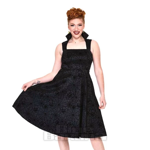 Voodoo Vixen Spiderweb Midi Dress (Black) 5 Voodoo Vixen Spiderweb Midi Dress (Black) - Image 3