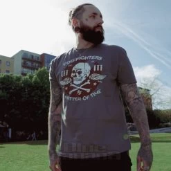 Official Foo Fighters Matter Of Time T Shirt (Grey) -Unique Clothing&Accessories c46ff196572f8704a8ad7670a54a