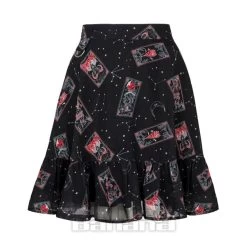 Hell Bunny Duality Chiffon Skirt (Black) -Unique Clothing&Accessories c485bc30b6261a92f2e5f03a8e8c