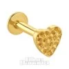 Blue Banana Hammered Heart 9 Ct Gold 1.2 X 6mm/8mm Labret (Gold) -Unique Clothing&Accessories c4f8a9302f285c10941fb98d574e