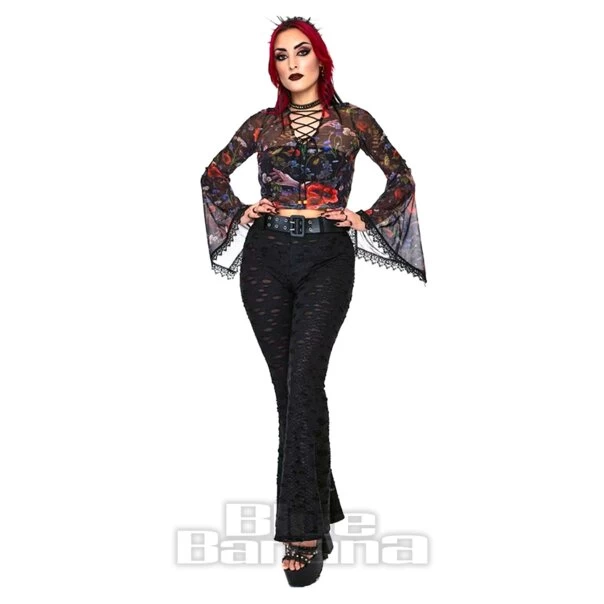 Jawbreaker Venom Flare Trousers (Black) 5 Jawbreaker Venom Flare Trousers (Black) - Image 3
