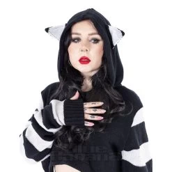 Cupcake Cult Cute Kitty Hoodie (Black/White) -Unique Clothing&Accessories cf6e860b94b0dc0887453796c399 151864 e