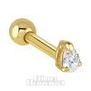 Blue Banana Cubic Zirconia Gem Tear 9 Ct Gold 1.2 X 6mm Tragus Stud (Gold) -Unique Clothing&Accessories d0ae06ccff8662f668c8efbcf093