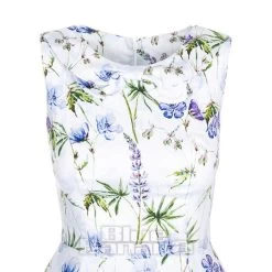 Bleeding Heart Bow Purple Flowers Dress (White) -Unique Clothing&Accessories d21b1fde4b53d451521c9803acbf 152096 c