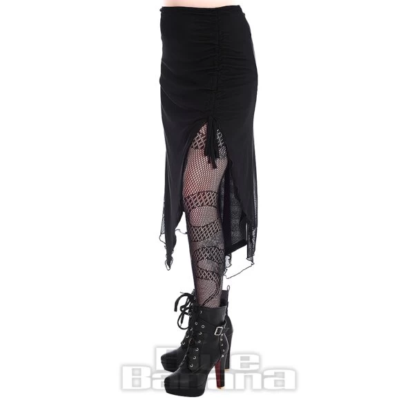 Banned Ruched Mini Skirt (Black) 4 Banned Ruched Mini Skirt (Black) - Image 2