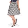 Banned Cherry Check Skirt (Navy)