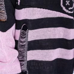 Heartless Split Jumper (Black/Pink) -Unique Clothing&Accessories d501c2e72caab46bf91791470031