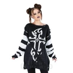 Heartless Lilith Jumper (Black/White)