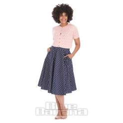 Banned Polka Dot Swing Skirt (Navy) -Unique Clothing&Accessories daea24e618438d6fa43dd14a0dd1 151981 c