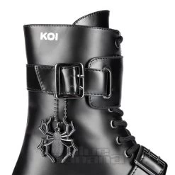 KOI FOOTWEAR Koi Curse Of The Black Widow Platform Boots (Black) -Unique Clothing&Accessories dceef9334c5a9a3b4204fd257ae6 153342 g