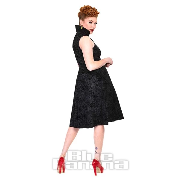 Voodoo Vixen Spiderweb Midi Dress (Black) 4 Voodoo Vixen Spiderweb Midi Dress (Black) - Image 2