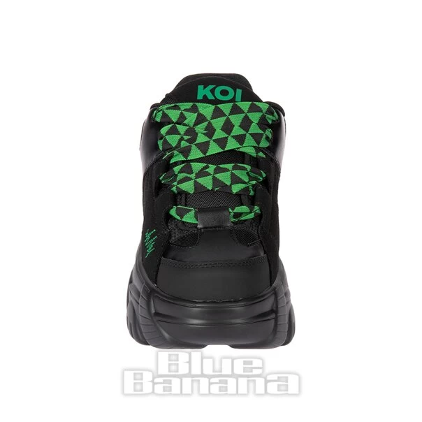 KOI FOOTWEAR Koi Ricta Flip Chunky Sole Trainers (Black/Green) 6 KOI FOOTWEAR Koi Ricta Flip Chunky Sole Trainers (Black/Green) - Image 4
