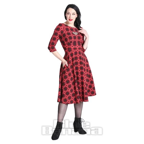 Hell Bunny Date Night Midi Dress (Red) 3 Hell Bunny Date Night Midi Dress (Red)