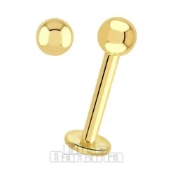 Blue Banana Plasma Gold 1.6mm Labret (Gold)