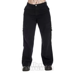 Banned Wide Leg Denim Trousers (Black)