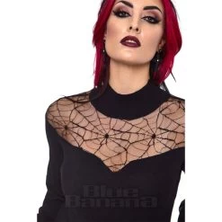 Jawbreaker Spiderweb Jumper (Black) -Unique Clothing&Accessories e7a11b907e81f93cfdd30196133f